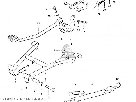 STAND - REAR BRAKE - GSX400T 1981 (X) UNITED KINGDOM (E02)