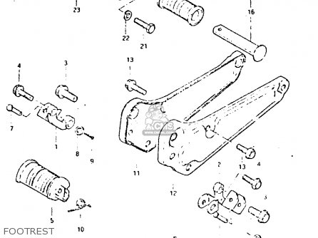 FOOTREST - GSX400T 1981 (X) UNITED KINGDOM (E02)