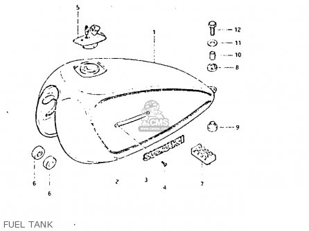 FUEL TANK - GSX400T 1981 (X) UNITED KINGDOM (E02)