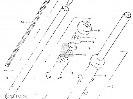 FRONT FORK - GSX400T 1981 (X) UNITED KINGDOM (E02)