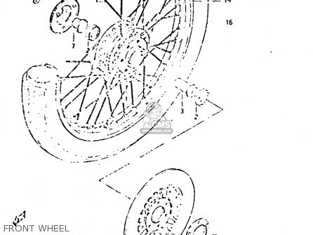 FRONT WHEEL - GSX400T 1981 (X) UNITED KINGDOM (E02)