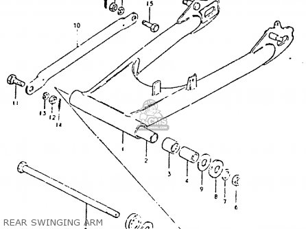 REAR SWINGING ARM - GSX400T 1981 (X) UNITED KINGDOM (E02)