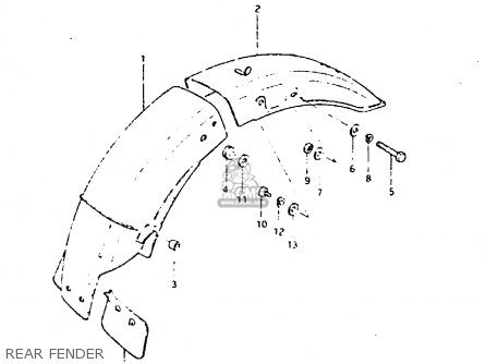REAR FENDER - GSX400T 1981 (X) UNITED KINGDOM (E02)