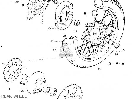 REAR WHEEL - GSX400T 1981 (X) UNITED KINGDOM (E02)