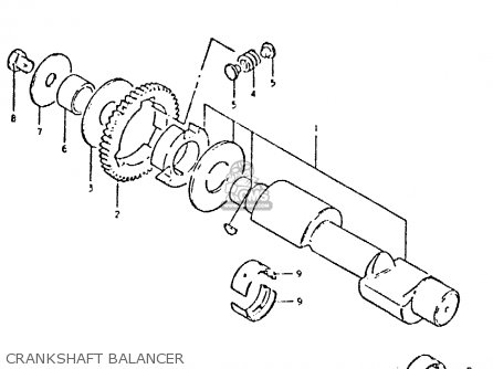 CRANKSHAFT BALANCER - GSX400T 1981 (X) UNITED KINGDOM (E02)