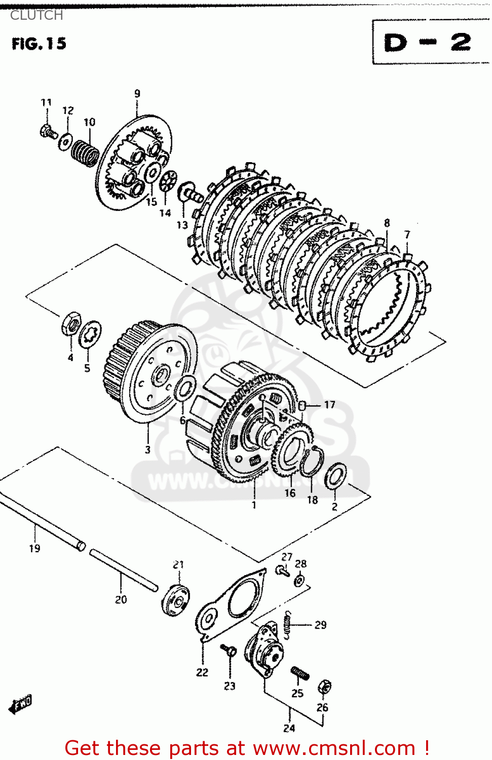 CLUTCH GSX400T 1983 (D) GENERAL EXPORT (E01)