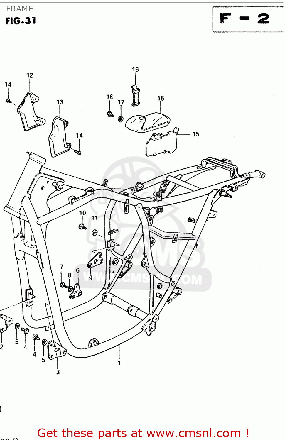 FRAME GSX400T 1983 (D) GENERAL EXPORT (E01)