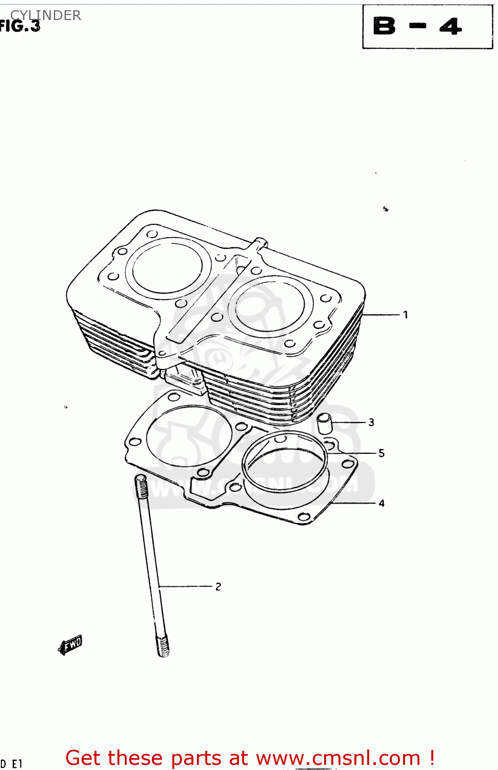 CYLINDER GSX400T 1983 (D) GENERAL EXPORT (E01)