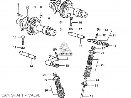 CAM SHAFT - VALVE - GSX400T 1983 (D) GENERAL EXPORT (E01)