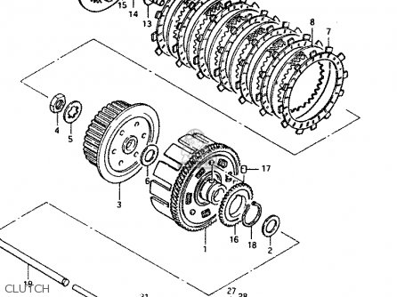 CLUTCH - GSX400T 1983 (D) GENERAL EXPORT (E01)