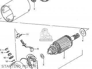 STARTING MOTOR - GSX400T 1983 (D) GENERAL EXPORT (E01)