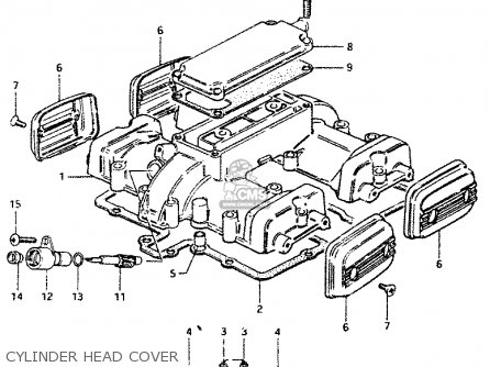 CYLINDER HEAD COVER - GSX400T 1983 (D) GENERAL EXPORT (E01)