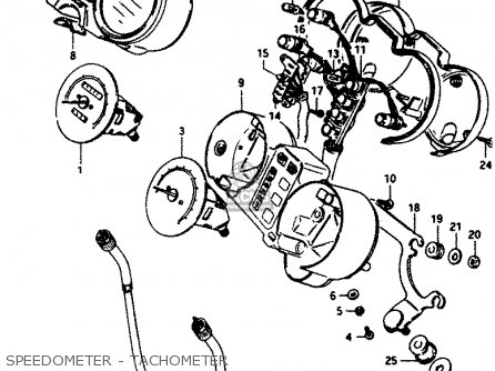 SPEEDOMETER - TACHOMETER - GSX400T 1983 (D) GENERAL EXPORT (E01)