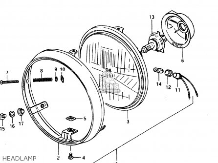 HEADLAMP - GSX400T 1983 (D) GENERAL EXPORT (E01)