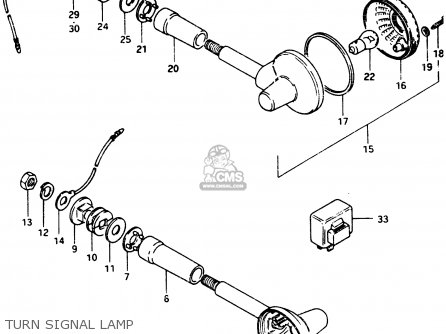 TURN SIGNAL LAMP - GSX400T 1983 (D) GENERAL EXPORT (E01)