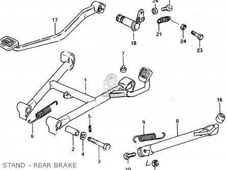 STAND - REAR BRAKE - GSX400T 1983 (D) GENERAL EXPORT (E01)