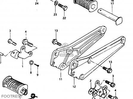FOOTREST - GSX400T 1983 (D) GENERAL EXPORT (E01)