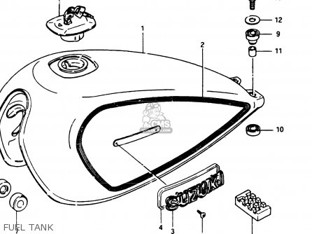 FUEL TANK - GSX400T 1983 (D) GENERAL EXPORT (E01)