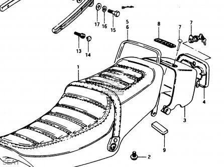 SEAT - GSX400T 1983 (D) GENERAL EXPORT (E01)