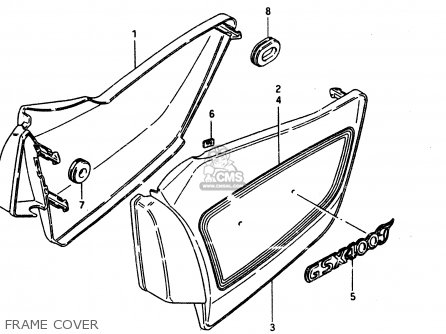 FRAME COVER - GSX400T 1983 (D) GENERAL EXPORT (E01)
