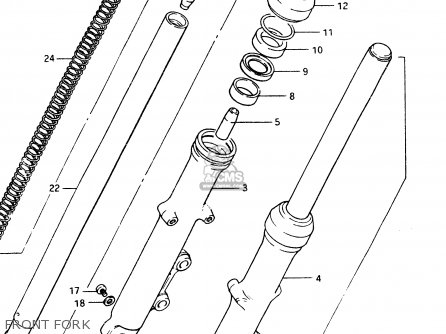 FRONT FORK - GSX400T 1983 (D) GENERAL EXPORT (E01)
