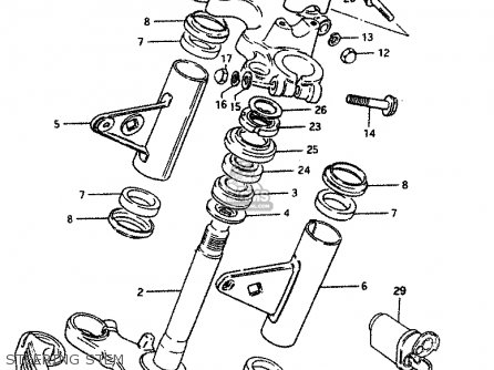 STEERING STEM - GSX400T 1983 (D) GENERAL EXPORT (E01)