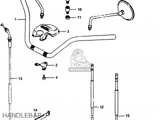HANDLEBAR - GSX400T 1983 (D) GENERAL EXPORT (E01)