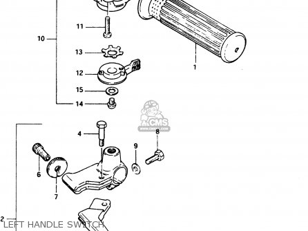 LEFT HANDLE SWITCH - GSX400T 1983 (D) GENERAL EXPORT (E01)