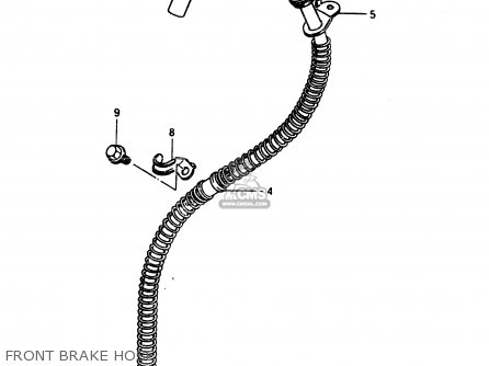 FRONT BRAKE HOSE - GSX400T 1983 (D) GENERAL EXPORT (E01)