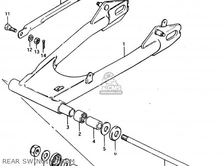 REAR SWINGING ARM - GSX400T 1983 (D) GENERAL EXPORT (E01)