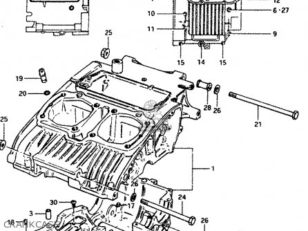 CRANKCASE - GSX400T 1983 (D) GENERAL EXPORT (E01)
