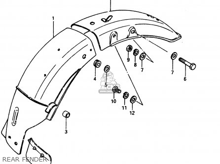 REAR FENDER - GSX400T 1983 (D) GENERAL EXPORT (E01)