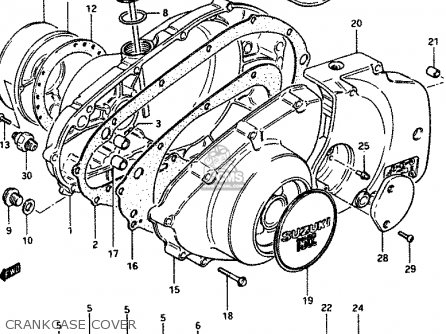 CRANKCASE COVER - GSX400T 1983 (D) GENERAL EXPORT (E01)
