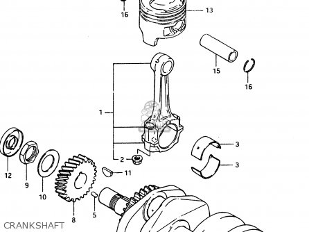 CRANKSHAFT - GSX400T 1983 (D) GENERAL EXPORT (E01)