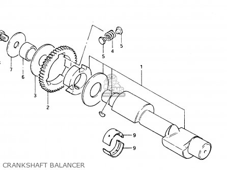 CRANKSHAFT BALANCER - GSX400T 1983 (D) GENERAL EXPORT (E01)
