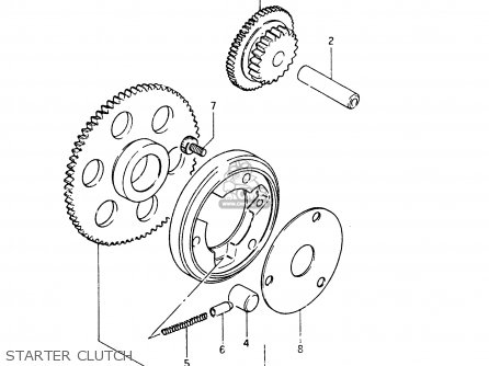 STARTER CLUTCH - GSX400T 1983 (D) GENERAL EXPORT (E01)