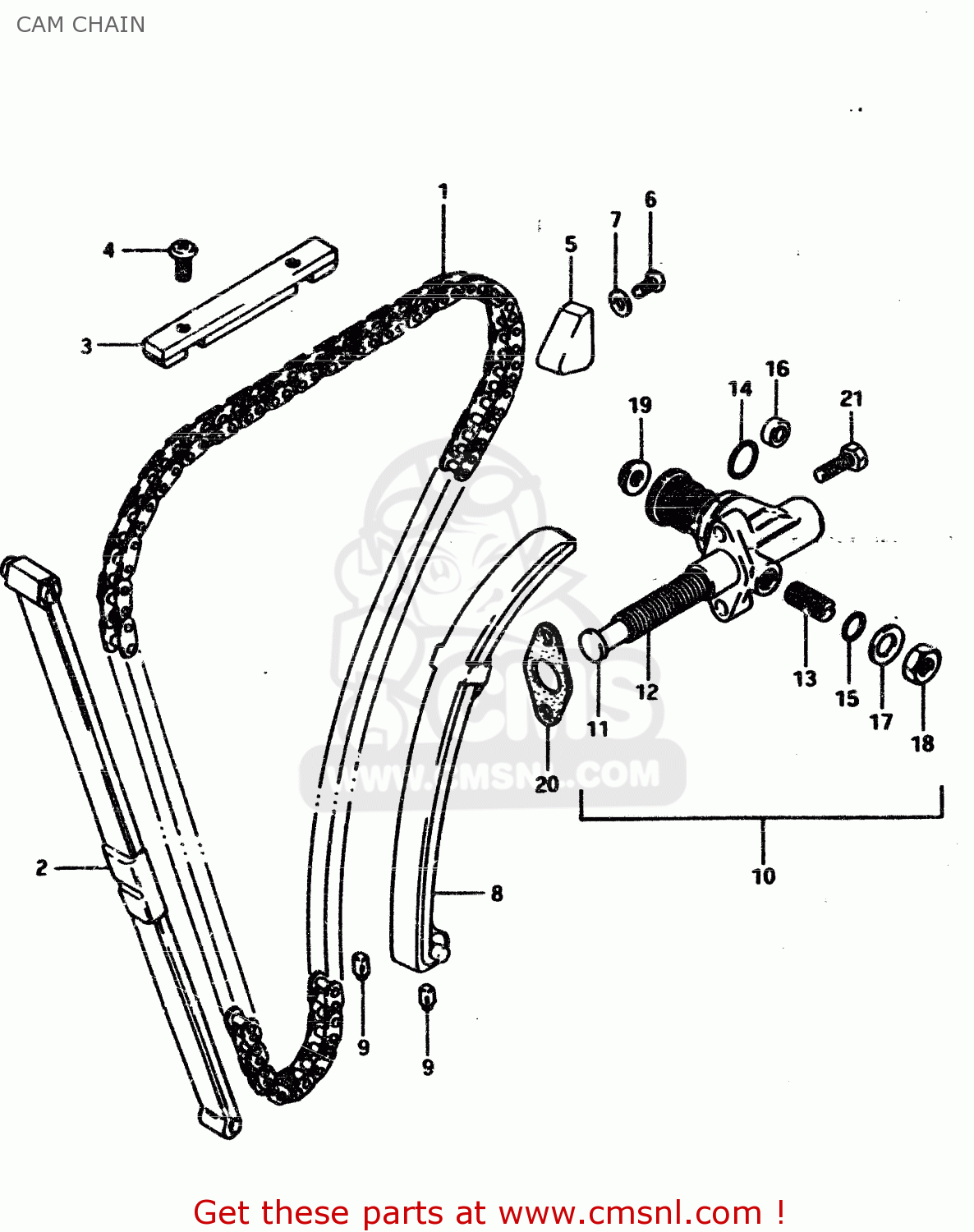 CAM CHAIN GSX450L 1983 (D) GENERAL EXPORT (E01)