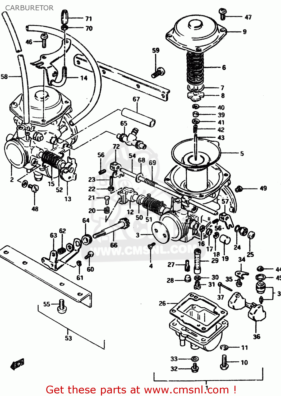 CARBURETOR GSX450L 1983 (D) GENERAL EXPORT (E01)