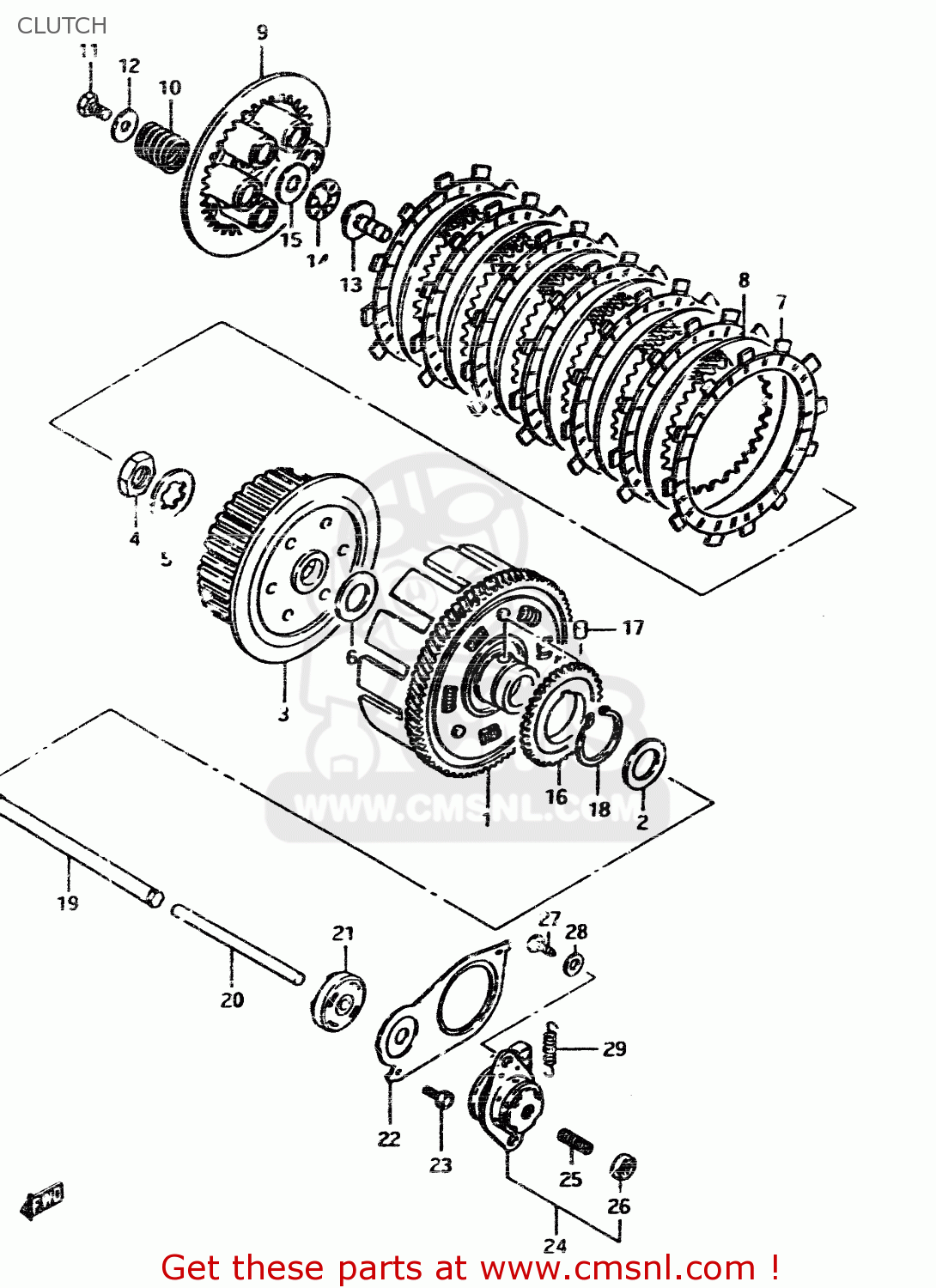 CLUTCH GSX450L 1983 (D) GENERAL EXPORT (E01)
