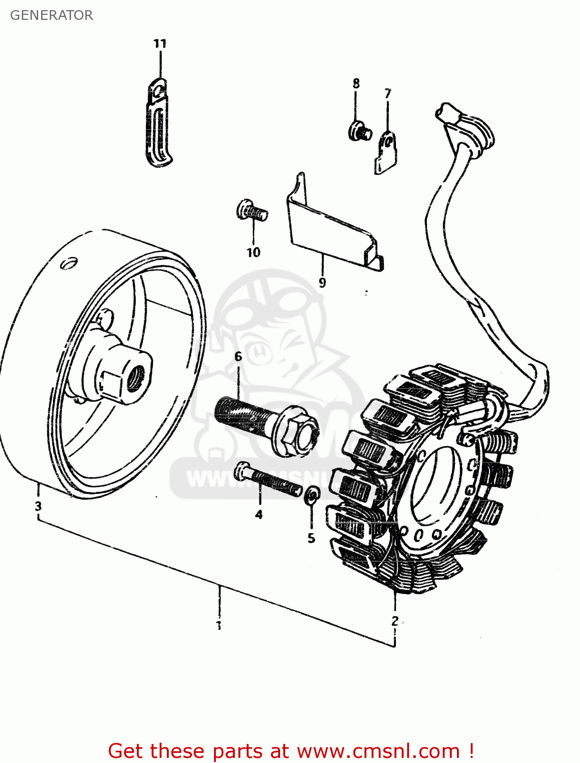 GENERATOR GSX450L 1983 (D) GENERAL EXPORT (E01)