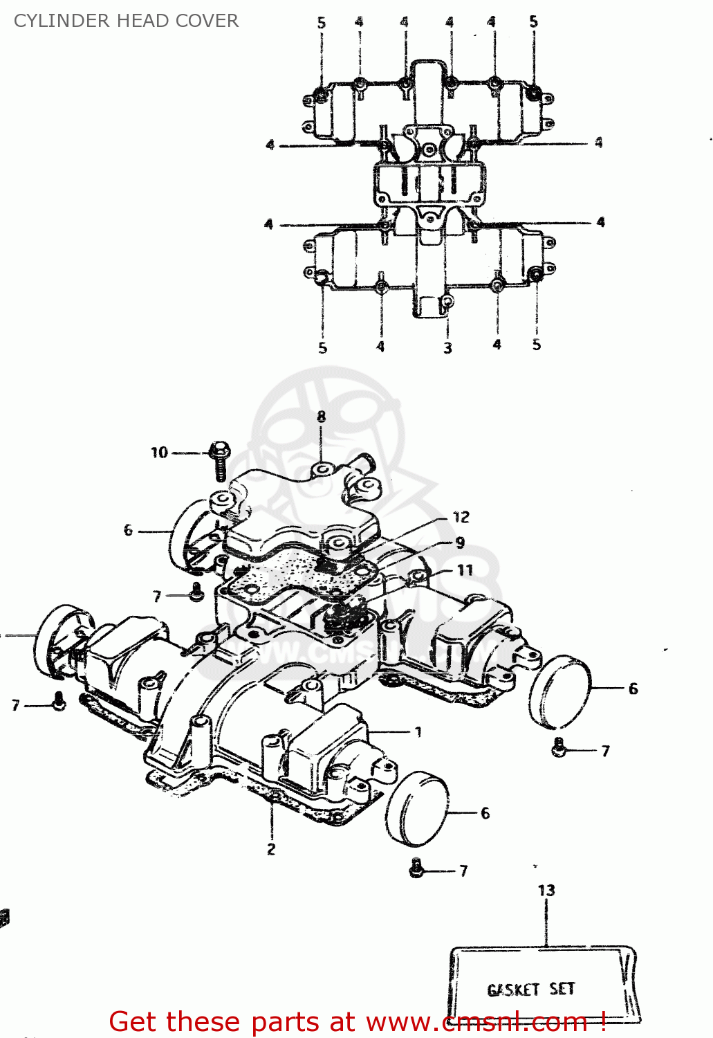 CYLINDER HEAD COVER GSX450L 1983 (D) GENERAL EXPORT (E01)