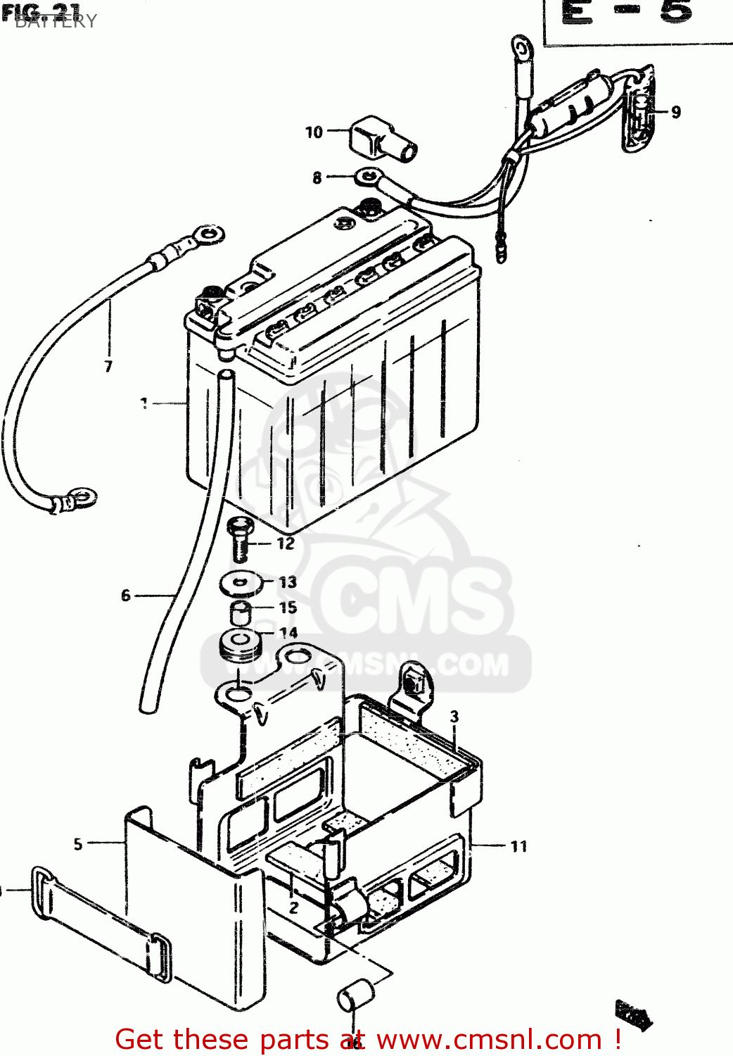 BATTERY GSX450L 1983 (D) GENERAL EXPORT (E01)
