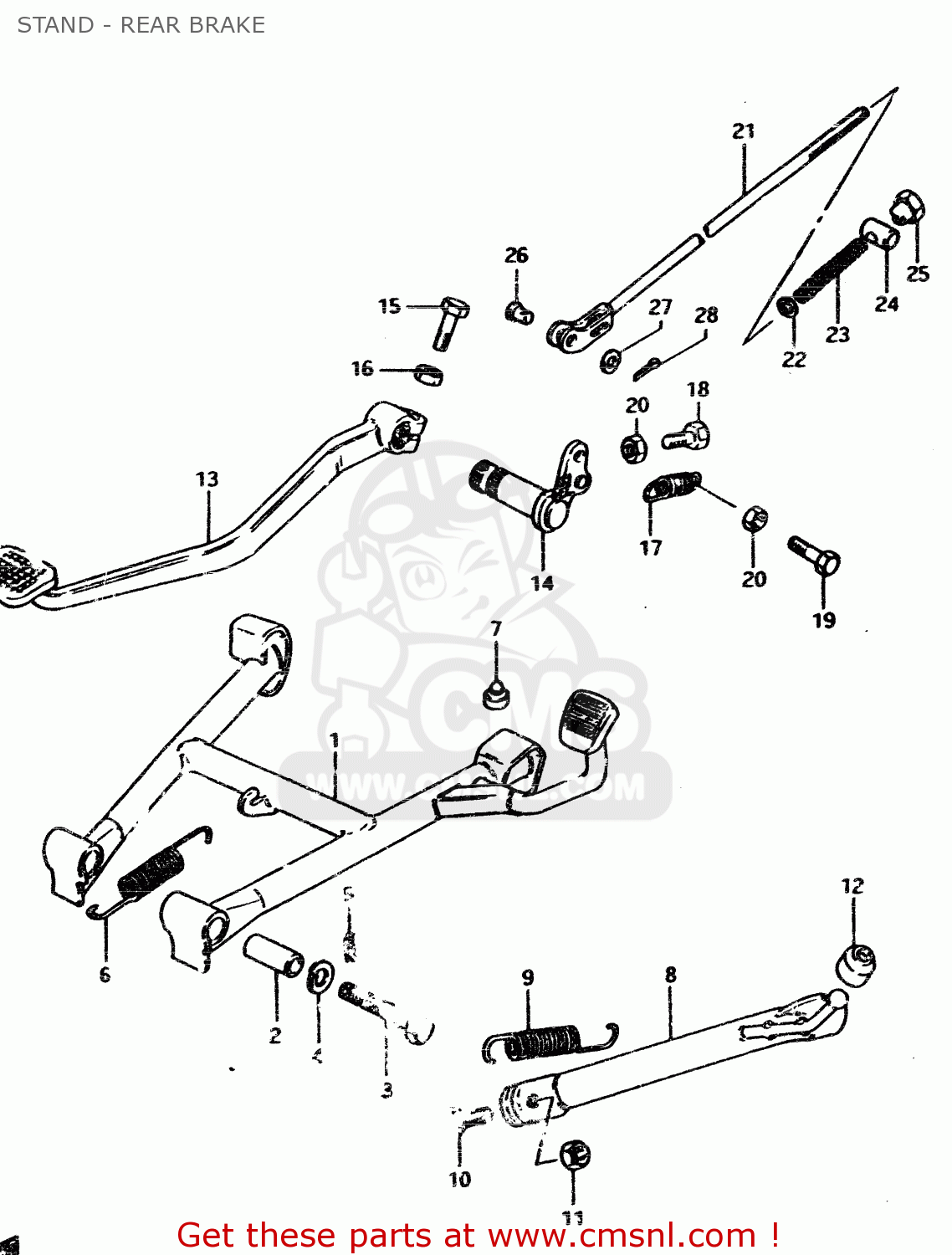 STAND - REAR BRAKE GSX450L 1983 (D) GENERAL EXPORT (E01)