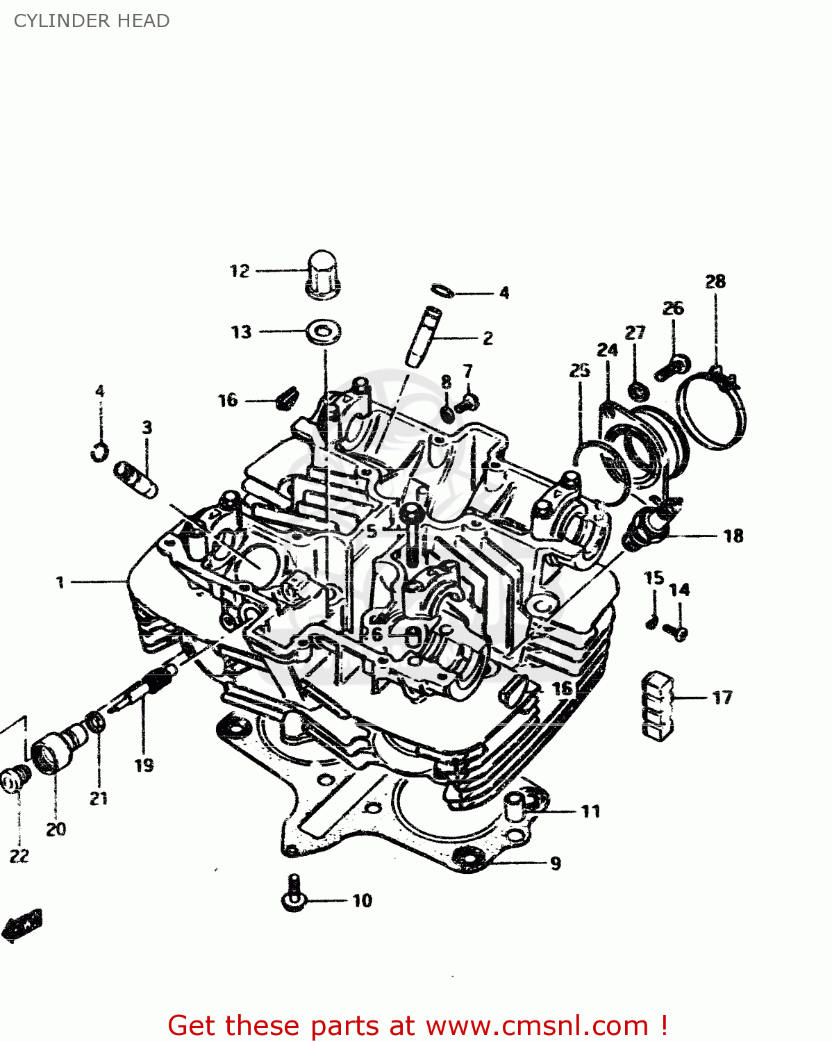 CYLINDER HEAD GSX450L 1983 (D) GENERAL EXPORT (E01)