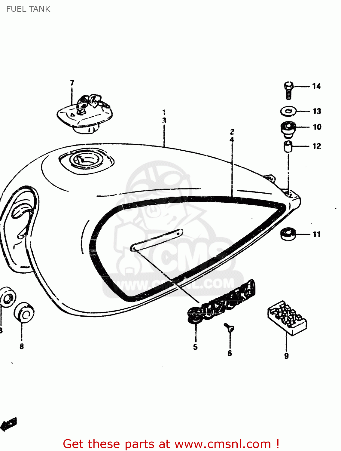 FUEL TANK GSX450L 1983 (D) GENERAL EXPORT (E01)