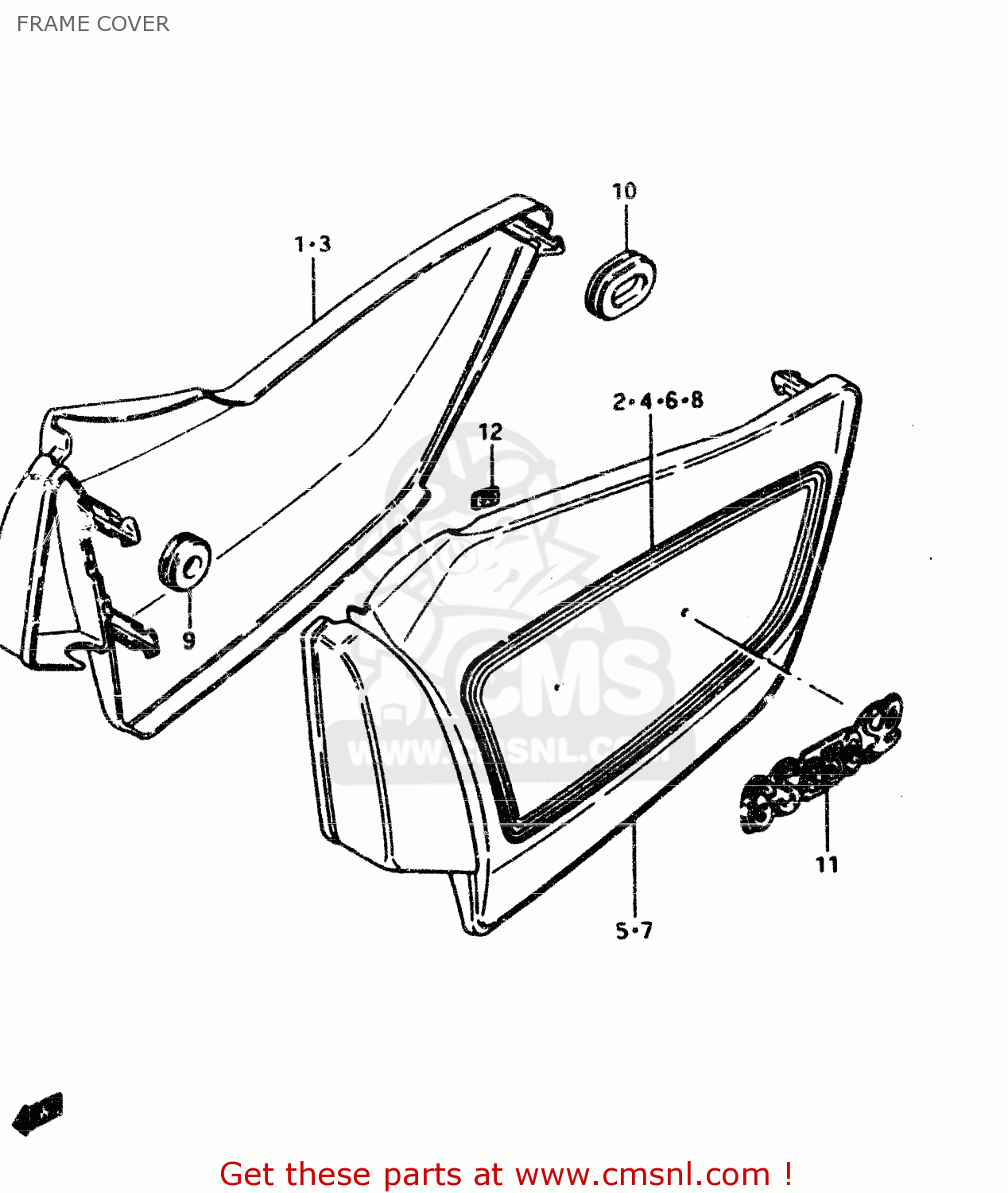 FRAME COVER GSX450L 1983 (D) GENERAL EXPORT (E01)