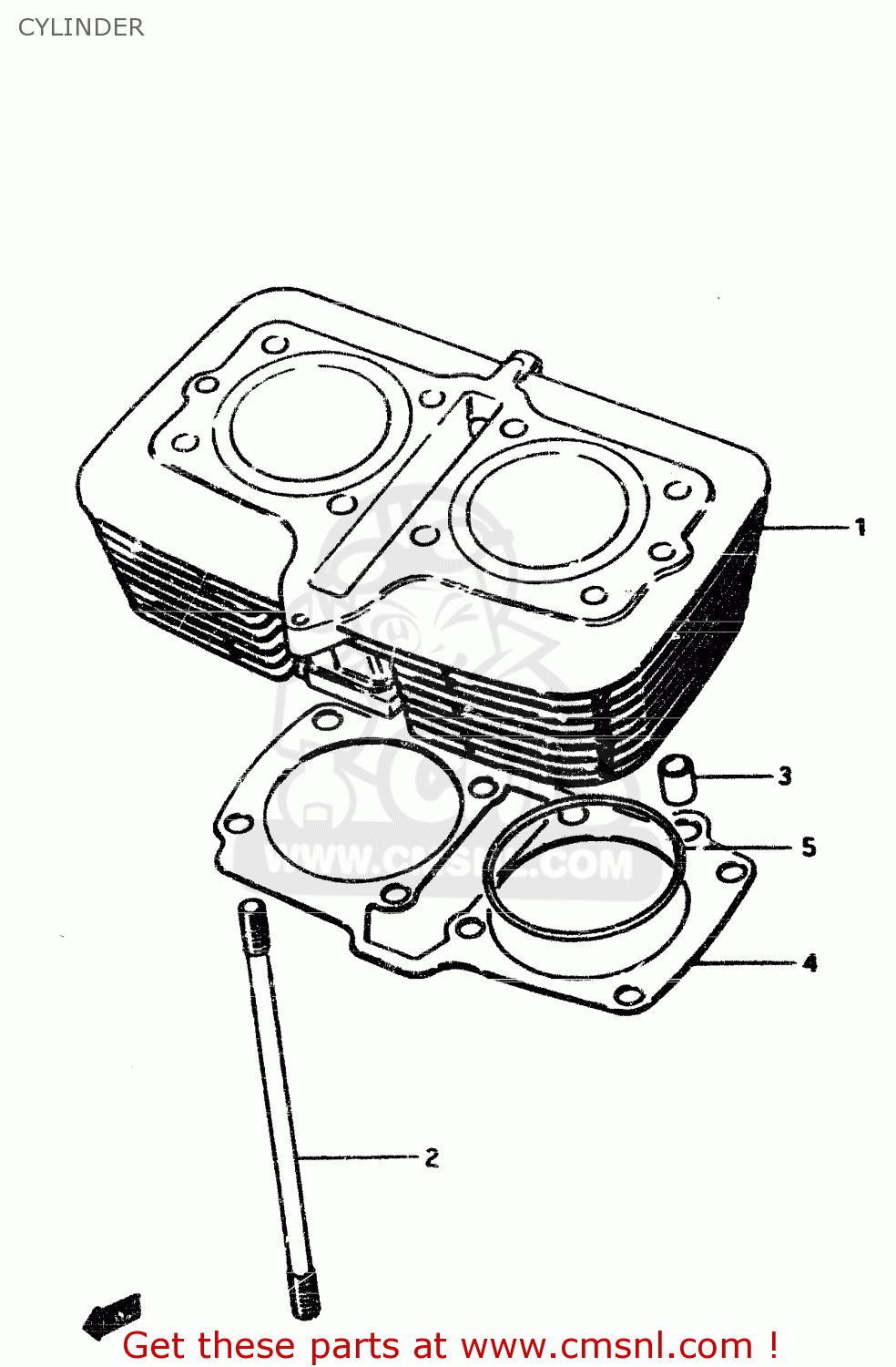 CYLINDER GSX450L 1983 (D) GENERAL EXPORT (E01)