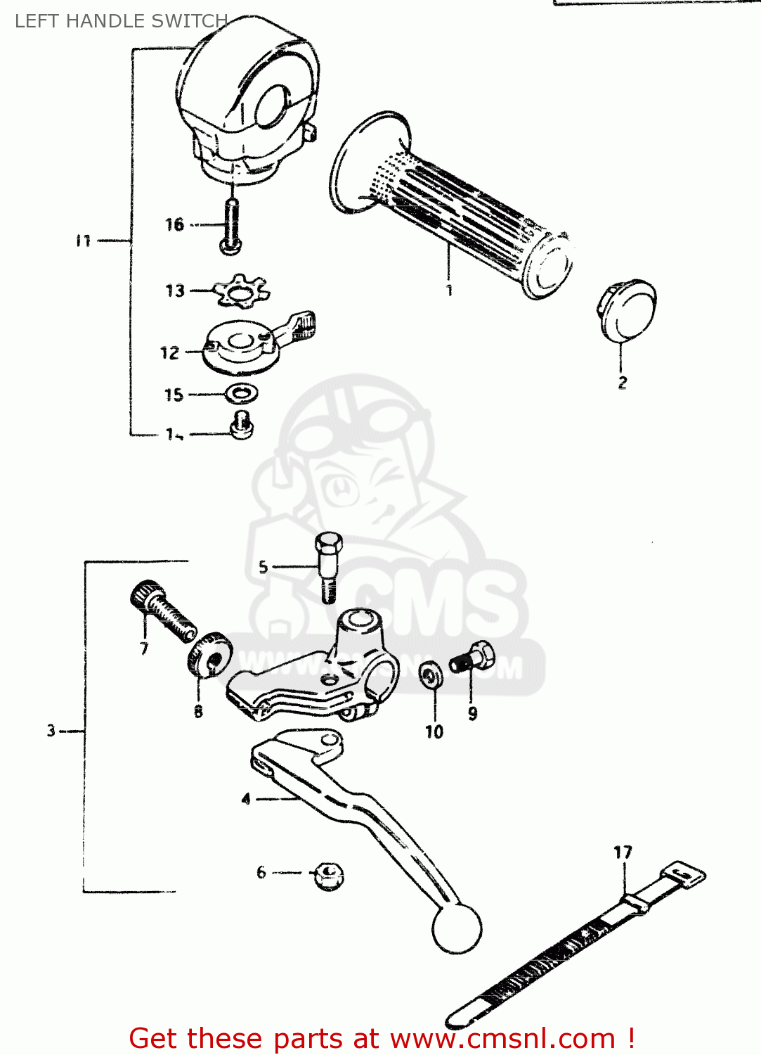 LEFT HANDLE SWITCH GSX450L 1983 (D) GENERAL EXPORT (E01)