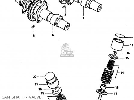 CAM SHAFT - VALVE - GSX450L 1983 (D) GENERAL EXPORT (E01)