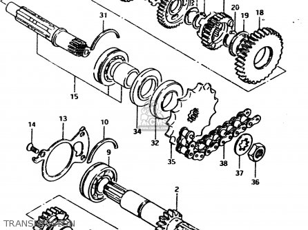 TRANSMISSION - GSX450L 1983 (D) GENERAL EXPORT (E01)